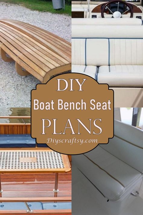 DIY Boat Bench Seat Plans 1 Boat Flooring Ideas, Diy Boat Seats, Pontoon Boat Furniture, Diy Bench Seat, Boat Seat Covers, Pontoon Boat Accessories, Pontoon Boat Seats, Barge Boat, Boat Bed