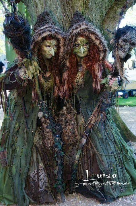 Druid Witch Costume, Haunted Forest Costume Ideas, Halloween Goblincore Costumes For Fantasy Events, Swamp Witch Costume, Forest Creatures Mythical Costume, Swamp Witch Headdress, Woodland Witch Costume Wood Nymphs, Goblin Party, Halloween Cabin