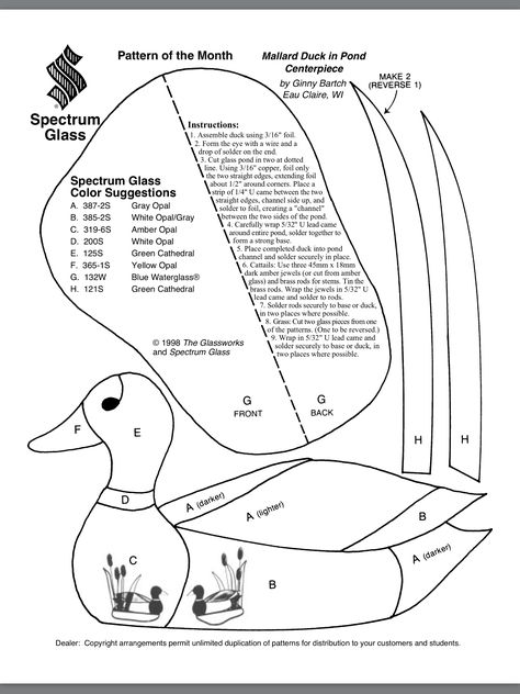 Mallard Duck In Pond, L'art Du Vitrail, Spectrum Glass, Stained Glass Patterns Free, Stained Glass Pattern, Stained Glass Birds, Stained Glass Butterfly, Stained Glass Ornaments, Stained Glass Diy