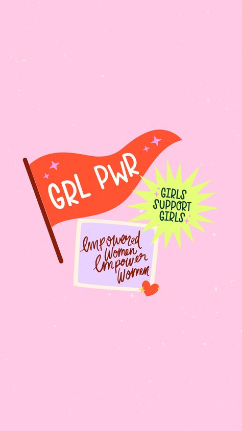 Feminist Branding, Girl Power Stickers, Stickers Whatsapp, Woman Empowerment, Girl Empowerment, Girls Support Girls, Branding Ideas, Female Empowerment, International Women's Day