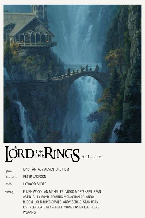 Minimalistic movie poster of LOTR trilogy from 2001 - 2003 Lord Of The Rings Minimalist, Hobbit Poster, Lotr Movies, Lotr Trilogy, Kings Movie, Printable Wall Collage, Rings Minimalist, Film Genres, Minimalist Movie Poster