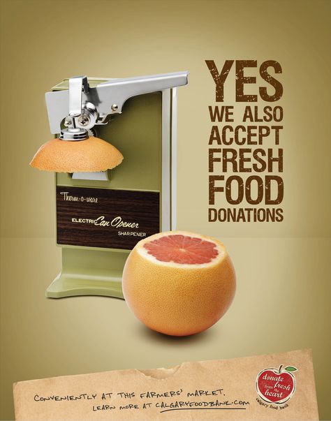 Calgary Food Bank Heart Ads, Bank Ads, Food Donations, Banks Advertising, Hearty Food, Restaurant Exterior Design, Banks Ads, Food Donation, Learn Photoshop