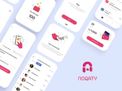 Noqaty - Cashback Mobile App by Outcrowd App Mobile Design, Mobile App Design Inspiration, Ux Mobile, Mobile Ui Design, App Design Inspiration, Mobile Banking, App Interface, Branding Services, App Ui Design