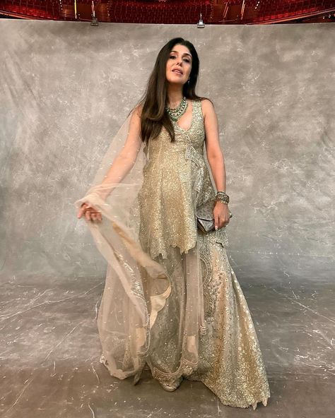 The iconic Anaita Shroff Adajania (@anaitashroffadajania) looks stunning in the unreleased collection from Osaa by Adarsh, at Anant Ambani and Radhika Merchant’s wedding celebrations. #OsaabtAdarsh #AnaitaShroffAdajania #AmbaniWedding #ARWedding #anantradhikawedding Anant Ambani And Radhika Merchant, Radhika Merchant, Anant Ambani, Beige Champagne, Women Kurta, French Knots, U Neck, Embroidered Silk, Embroidered Top