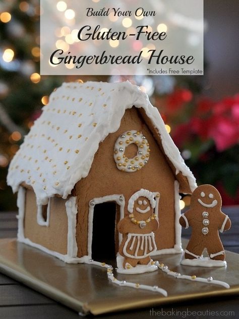 Gluten Free Gingerbread House Gluten Free Dairy Free Gingerbread, Gluten Free Gingerbread House Recipe, Dairy Free Gingerbread, Christmas Munchies, Gluten Free Gingerbread House, Campfire Cupcakes, Gingerbread Contest, Homemade Gingerbread House, Gf Sweets