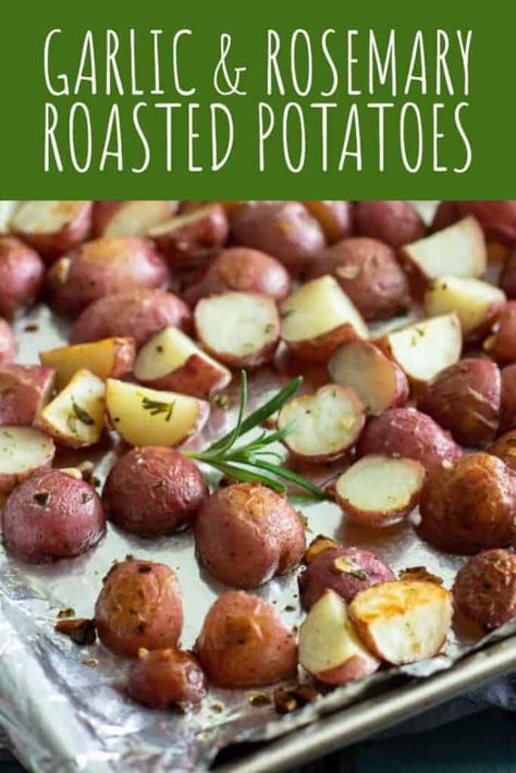 Rosemary Red Potatoes, Roasted Baby Red Potatoes, Rosemary Garlic Potatoes, Red Potatoes Recipe, Recipe With Garlic, Red Potato Recipes, Rosemary Roasted Potatoes, Rosemary Recipes, Roasted Baby Potatoes