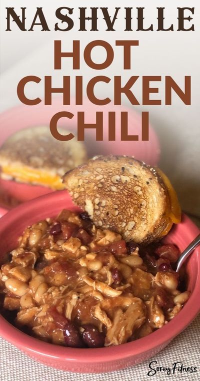 This Nashville Hot Chicken Chili is spicy, hearty, and a family-favorite on a chilly night! Packed with cannelloni, chili, and kidney beans - it's full of fiber while staying low calorie! So skip the fried chicken tonight and cozy up with a bowl of this! Nashville Hot Chicken Soup, Nashville Hot Chicken Chili, Easy Nashville Hot Chicken, Hot Chicken Chili, Nashville Hot Recipe, Low Calorie Dinner, Hot Recipes, Homemade Soups, Chicken Tonight