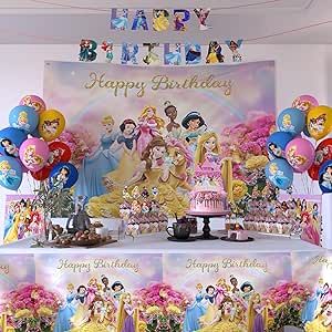 Princess Birthday Decorations, Small Birthday Parties, Balloons Happy Birthday, Princess Balloons, Princess Birthday Party Decorations, Princess Theme Birthday, Happy Birthday Backdrop, Princess Theme Birthday Party, Disney Princess Birthday