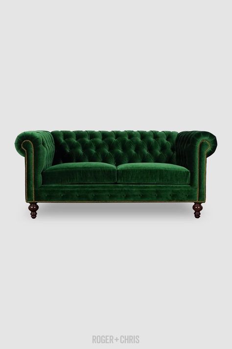 Boo Petite Chesterfield Sofa Green Chesterfield Sofa, Green Fabric Sofa, Emerald Green Velvet, Green Sofa, Art Deco Wallpaper, Custom Sofa, Green Chair, Chesterfield Sofa, Furniture Companies