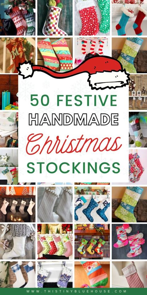 Diy Christmas Stockings, Easy Christmas Stockings, Diy Christmas Stocking, Christmas Stocking Tutorial, Christmas Stockings Sewing, Stocking Tutorial, Christmas Stocking Decorations, Cute Christmas Stockings, Decorated Stockings