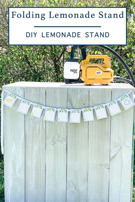 Folding Lemonade Stand, How To Make A Lemonade Stand Diy, Diy Lemonade Stand Photo Prop, Lemonaid Stand Ideas Kids Easy, Wood Lemonade Stand, Lemon Ade Stand, Craft Stall Display, Kids Lemonade Stands, Diy Lemonade