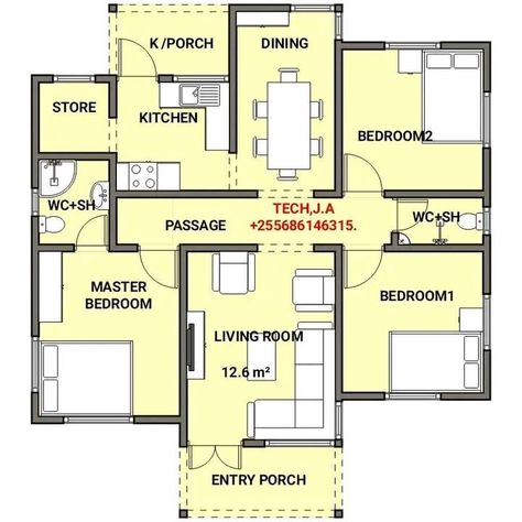 Dream House 🏡🌴❤️ - Gadaki Tiny House Designs 3 Bedroom Home Floor Plans Modern, 3bedroom House Plan, Three Bedroom House Plans Modern, Home Map Design 3 Bedroom, 4 Bhk House Plan Indian, Small House Design Floor Plan, 5 Bhk Bungalow Plan, 4 Bedroom Duplex House Plans In Nigeria, 3 Bedroom Bungalow House Design Nigeria