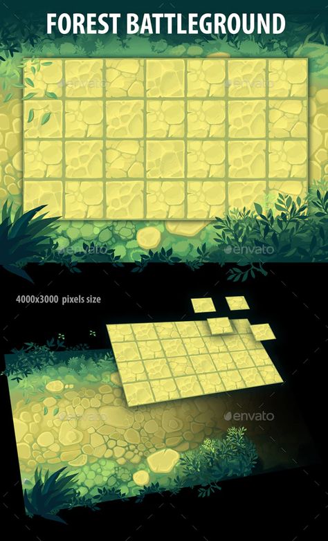 Forest Battleground by a-ravlik | GraphicRiver Pixel Forest, Pixel Art Environment, Medieval Chess, Illustrator Branding, Background Game, Photography Sketch, Forest Games, Game Map, Game 2d