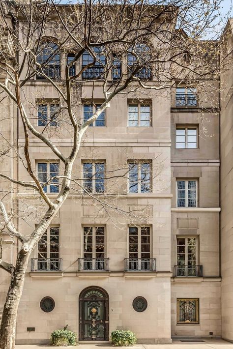 The former New York home of late fashion tycoon Gianni Versace has come up for sale, sporting a $70mn (c.£55.9mn) asking price. The opulent Baroque-style mansion at 5 East 64th Street in Manhattan sprawls over 14,175 square feet across six floors, offering 17 rooms including seven bedrooms,... Exterior Molding, Italian Marble Flooring, Versace Mansion, New York Townhouse, Versace Style, The Upper East Side, Garden Levels, New York Homes, Windows Exterior