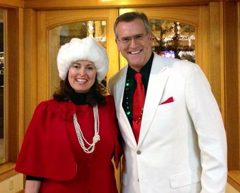 Bruce Campbell and his beautiful wife Ida. Host Aesthetic, Mrs Claus Outfit, Bruce Campbell, Killing Me, Mrs Claus, Warrior Princess, Fun Couple, Future Baby