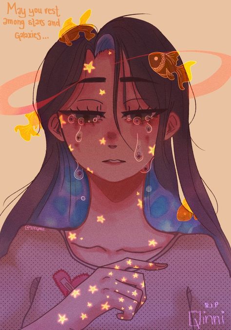 Star Tear Disease Art, Star Tears Disease Art, Star Tear Disease, Hanaki Disease, Flower Gore, Fictional Diseases, Hanahaki Disease Art, Disease Art, How To Draw Tears