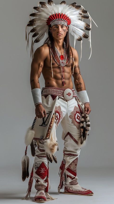 Native American Photography, Indigenous Fashion, Luxury Outfit, Native American Headdress, Native American Paintings, Native American Warrior, Native American Images, Native American Clothing, Native American Men