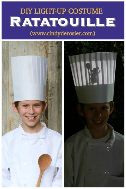 Ratatouille Hat Diy, Chef Trunk Or Treat, Diy Ratatouille Costume, Diy Chef Costume, Ratatouille Costume, How To Make Ratatouille, Ratatouille Disney, Halloween Costumes For Sale, Chef Costume