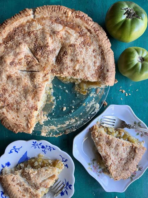 Green Tomato Pie, Peanut Masala, Lemongrass Pork, Tomato Pie Recipe, Green Tomato Recipes, Tomato Pie, Culinary School, Green Tomatoes, Dried Beans