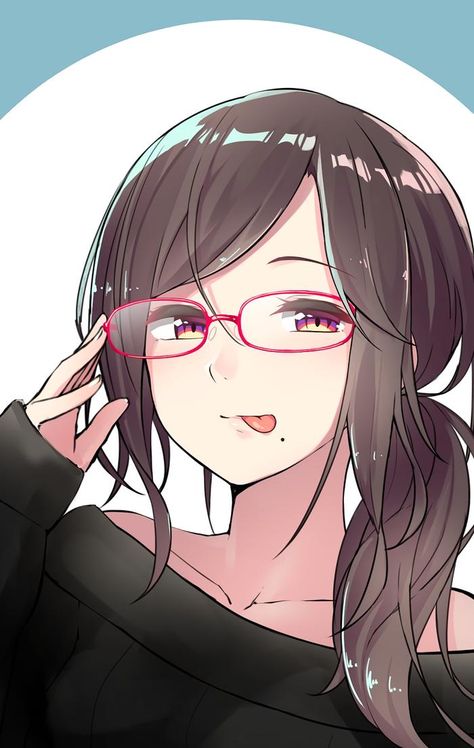 RiotingSpectre on Twitter: "Artist: Ninnzinn… " Girl With Glasses, Anime Nerd, An Anime, Long Hair, Anime, Hair, Black