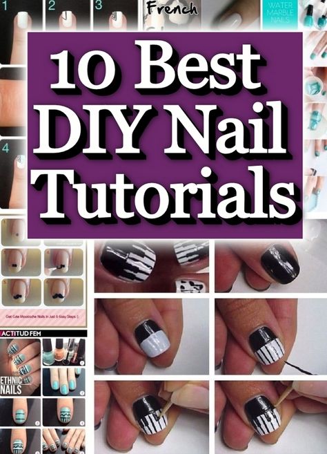 10 Best DIY Nail Tutorials Easy Fingernail Designs Diy Simple, Diy Nail Designs For Beginners At Home, Nail Tape Designs Easy, Do It Yourself Gel Nails, Gel Nail Diy At Home, Diy Natural Nail Designs, Nail Art Home Easy Diy, Nail Art Simple Tutorial, Simple Nail Designs To Do At Home