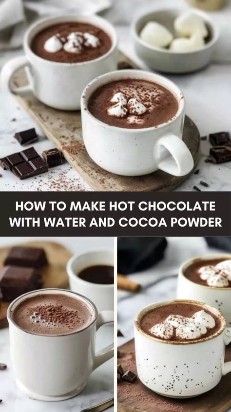 How To Make Hot Chocolate With Water And Cocoa Powder – Culinary Chase Hot Cocoa With Water, How To Make Hot Cocoa With Cocoa Powder, Diy Hot Chocolate Mix Recipes, Diy Hot Chocolate Mix, Hot Chocolate With Cocoa Powder, Homemade Summer Drinks, Chocolate Martini Recipe, Hot Chocolate Powder, Best Hot Chocolate Recipes