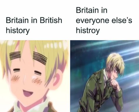 Britain Hetalia, Hetalia Britain, Hetalia Meme, England Hetalia, Hetalia Memes, Hetalia France, Historical Humor, Aph England, Hetalia England