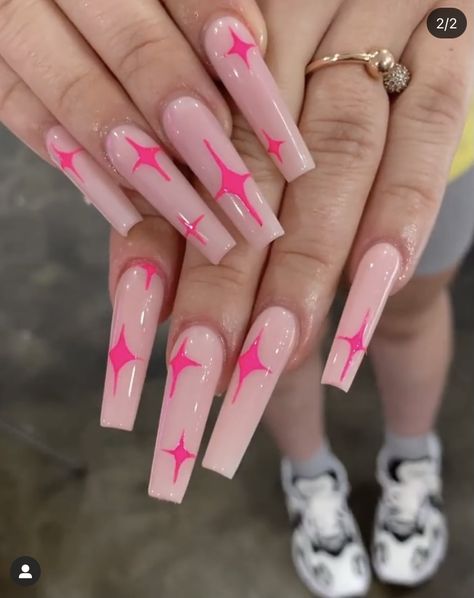 Long Nails Simple Design, Pink Alt Nails, Libra Nails Acrylic, Nice Hands, Pink Alt, Natural Nail Designs, Nails Pretty, Edge Nails, Cute Acrylic Nail Designs