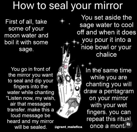 Seals Witchcraft, Left Hand Path Magick, How To Seal A Mirror Witchcraft, How To Lock Your Mirrors Witchcraft, Protection Magick, Spells That Actually Work, Hoodoo Spells, Witchcraft Spells For Beginners, Spells For Beginners