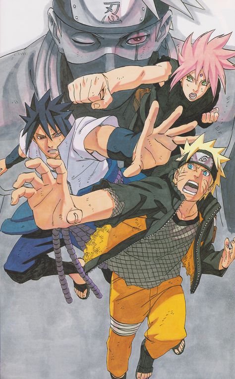 Kurama Naruto, Naruto Team 7, Naruto And Sasuke Wallpaper, Naruto Teams, Naruto Drawings, Sasuke Sakura, Naruto Sasuke Sakura, Japon Illustration, Naruto Shippuden Sasuke