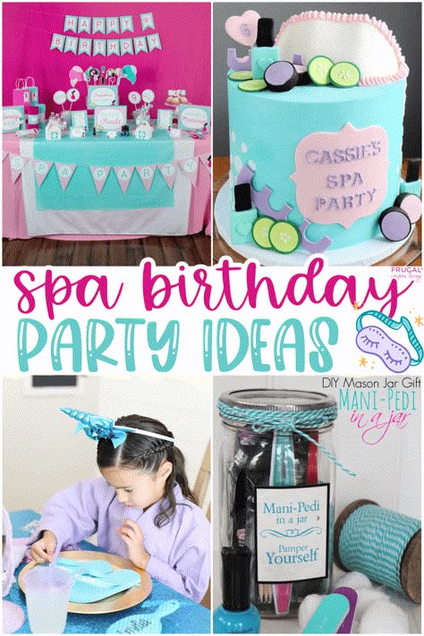 Ready to be pampered? Let the guest of honored feel amazing. Learn how you can throw a spa party on any budget. These kids spa party ideas and tips will help you set the scene for a relaxing day of pampering at home. Read more about how to organize a spa party below for your girl's birthday party. #FrugalCouponLiving Spa And Makeup Birthday Party, Spa Day For Girls Diy Party Ideas, Spa Party Diy, Diy Spa Birthday Party For Girls Kids, Spa Day Girls Birthday Party, Home Spa Birthday Party, Diy Spa Party For Kids, Spa Party For Girls Birthday, Kids Spa Party Food