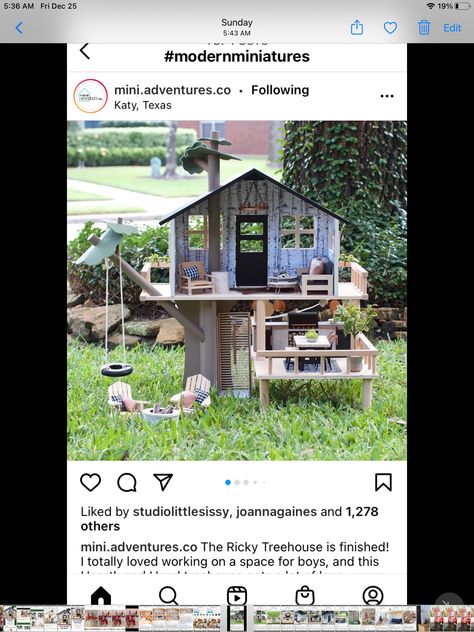 Treehouse Dollhouse, Maileg House, Hearth And Hand, Diy Dollhouse, Tree House, Gazebo, Doll House, Outdoor Structures, Cabin