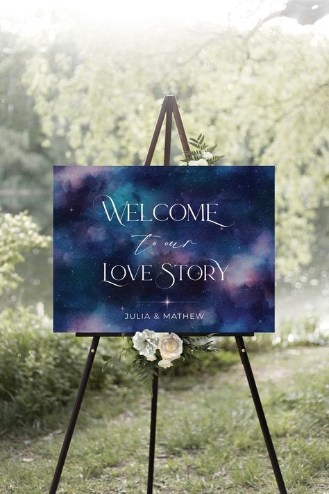 Cosmic Welcome Sign, Zodiac Astronomy Sign, Galactic Welcome, Space Stargazer theme, Space Welcome Sign, Galaxy Wedding, Cosmos Galaxy Themed Wedding Decor, Moon Centerpieces Wedding, Cosmic Wedding Invitations, Galaxy Theme Wedding Decoration, Outer Space Wedding Theme, Coldplay Wedding Theme, Midnight Sky Wedding Theme, Wedding Galaxy Theme, Galaxy Wedding Colors