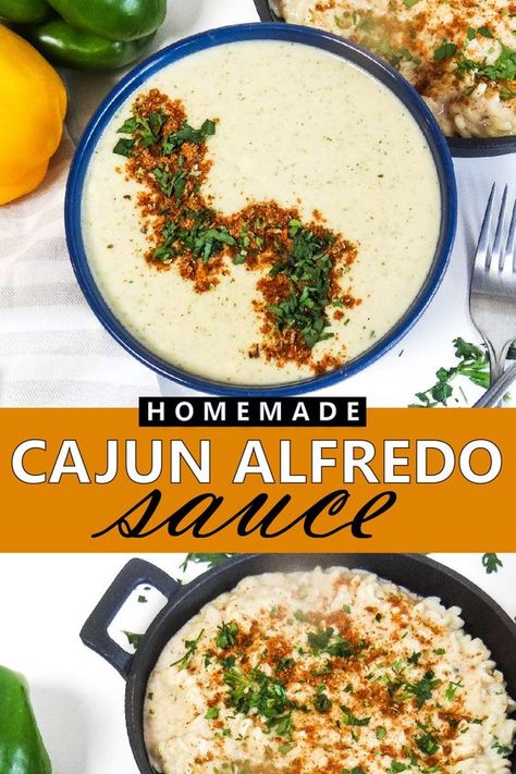 Easy Cajun Alfredo Sauce, Cajun Alfredo Sauce Recipe Easy, Creamy Cajun Alfredo Pasta, Cajun Alfredo Pasta Sauce, Alfredo Sauce Recipe Shrimp, How To Make Cajun Alfredo Sauce, Shrimp Pasta Sauce Recipes, Creamy Cajun Sauce Recipe, Pasta Recipes With White Sauce