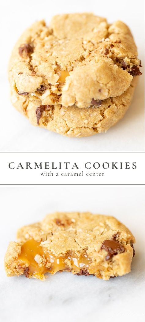 Carmelita Cookies, Carmelita Bars, Caramel Dessert, Gooey Caramel, Julie Blanner, Caramel Desserts, Caramel Cookies, Low Carb Cookies, Fall Cookies