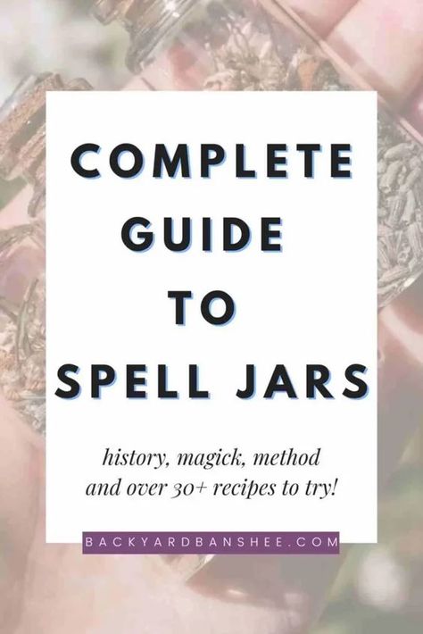 Learn about the history of spell jars and witch bottles, the methods, how it works, and over 30 spell jar recipes to try for yourself! (READ MORE) Anatomy Of A Spell Jar, Wiccan Spell Jars Diy, What To Do With A Spell Jar, Where To Put Spell Jars, How Do Spell Jars Work, What Is A Spell Jar, Spell Bottles Witchcraft, Types Of Spell Jars, Psychic Spell Jar