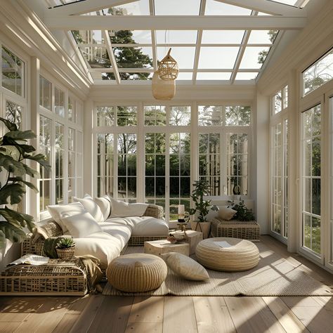 A Solarium Room Sunroom Addition, Luxury Sunroom, Greenhouse Living Room, Conservatory Ideas Interior Decor, Sunroom Flooring Ideas, Modern Sunroom Ideas, Sunroom Idea, Indoor Sunroom Ideas, Modern Farmhouse Sunroom