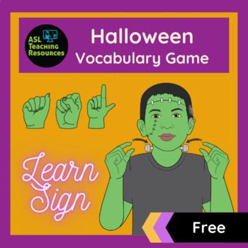 Halloween Vocabulary with Sign Language (ASL) Online FREEHalloween ASL Vocabulary is an interactive game for learning signs. This FREE 11 card set teaching of Halloween Day related signs is progressive in difficulty.Part 1 starts with the student learning the words and their signs. Then check their ... Sign Language Games, Asl Vocabulary, Halloween Vocabulary, Halloween Resources, Asl Sign Language, Teaching Vocabulary, Asl Signs, Vocabulary Games, Halloween Day