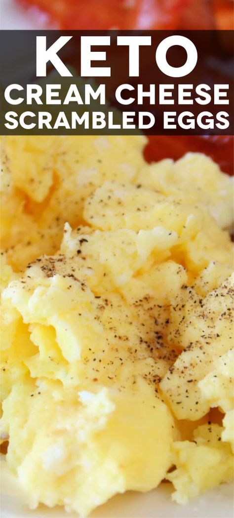 Cream Cheese Scrambled Eggs, Cheese Scrambled Eggs, Keto Eggs, Keto Egg Recipe, Egg Fast Diet, Keto Cream Cheese, Keto Egg Fast, Egg Diet Plan, Keto Cream