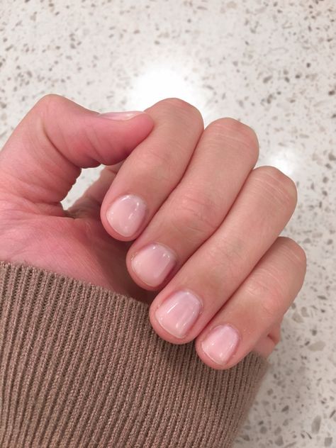 Gel Nails On Short Bitten Nails, Manicure Neutral Colors, Nude Gel Nails Short, Extra Short Gel Nails, Gel Manicure Neutral, Very Short Natural Nails, Shellac Manicure Short Nails, Manicure Nude Color, Simple Manicure For Short Nails