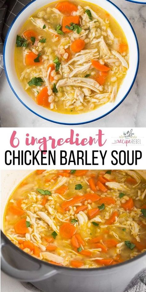 Chicken Barley, Chicken Barley Soup, Healthy Chicken Soup, Soup Video, Barley Recipe, Beef Barley Soup, Soup Chicken, Homemade Soup Recipe, Barley Soup