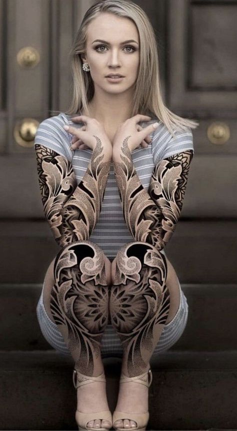 Sexiest Tattoos, Chic Tattoo, Tattoed Women, Full Body Tattoo, Tattoos Women, Hot Tattoos, Ankle Tattoo, Tattoo Placement, Latest Images