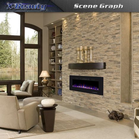 Corner Electric Fireplace, Wall Mounted Electric Fireplace, Mounted Electric Fireplace, Best Electric Fireplace, Recessed Electric Fireplace, Electric Fireplace Wall, Inside A House, Electric Fireplace Heater, Linear Fireplace