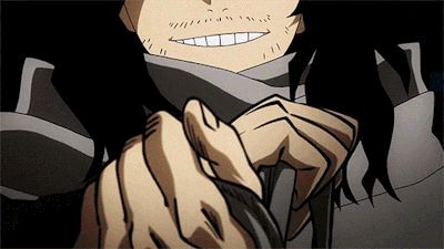 Shouta Aizawa My Hero Academia Eraserhead, Smile Gif, Shouta Aizawa, Aizawa Shouta, Kirishima Eijirou, Fake Smile, Banner Gif, French Girl, Boku No Hero Academia