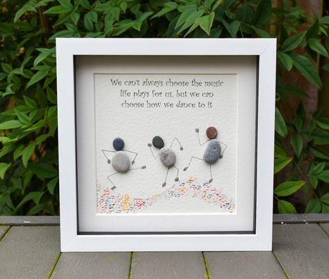 Excited to share the latest addition to my #etsy shop: Gift for friend pebble picture, friendship, gift, personalised, dancing, music, quote, birthday, pebbles, pebble art, friends Friends Pebble Art, Dancing Friends, Beach Rock Art, Friends Birthday Gift, Rose Crafts, Beach Glass Art, Pebble Pictures, Ivory Background, Art Friend