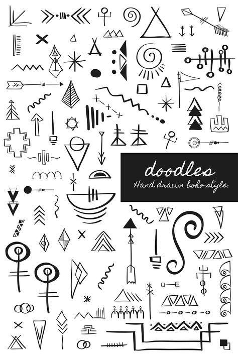 Boho Drawing Ideas, Journal Starters, Drawing Ideas Doodles, Boho Drawing, Doodle Vector, Arte Doodle, Free Vector Backgrounds, Boho Elements, Mode Boho