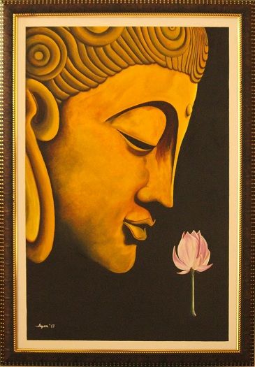 "Buddha in a dream" by Ayan Chakrabarti Oil on Canvas 20"x30" Side Face Portrait, Gautam Buddha Painting, Face Portrait Painting, Painting Of Buddha, Buddha Canvas Painting, Buddha Statue Home, Buddha Painting Canvas, Define Art, Rama Krishna