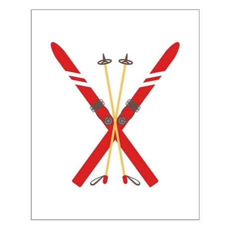 Vintage Ski Poles Posters on CafePress.com Ski Bathroom, Ski Drawing, Ski Ideas, Ski House Decor, Vintage Skis, Wood Refinishing, Winter Cookies, Backgammon Table, Vintage Ski Posters