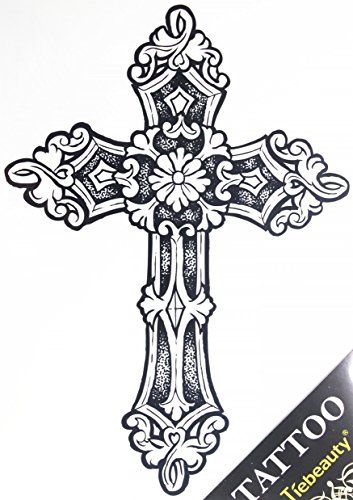 Christus Tattoo, Cross Coloring Page, Cross Drawing, Celtic Cross Tattoos, Large Temporary Tattoos, Cross Tattoos For Women, Beautiful Arms, Cross Tattoo For Men, Cross Tattoos