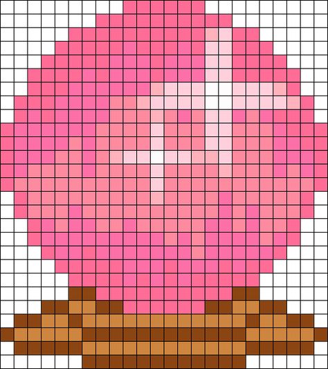 Bubblegum Crystal Ball Crystal Ball Cross Stitch, Perler Bead Crystal, Perler Bead Witchy, Crystal Perler Beads, Crystal Pixel Art, Witchy Perler Bead Patterns, Witchy Pixel Art, Kandi Accessories, Pearl Beads Pattern